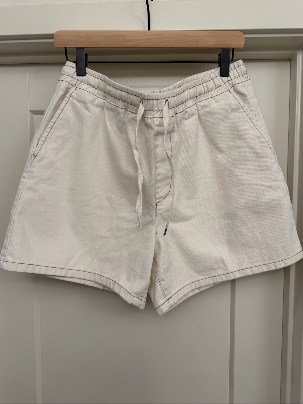 RSQ Cream Elastic Waist Pull-On Shorts